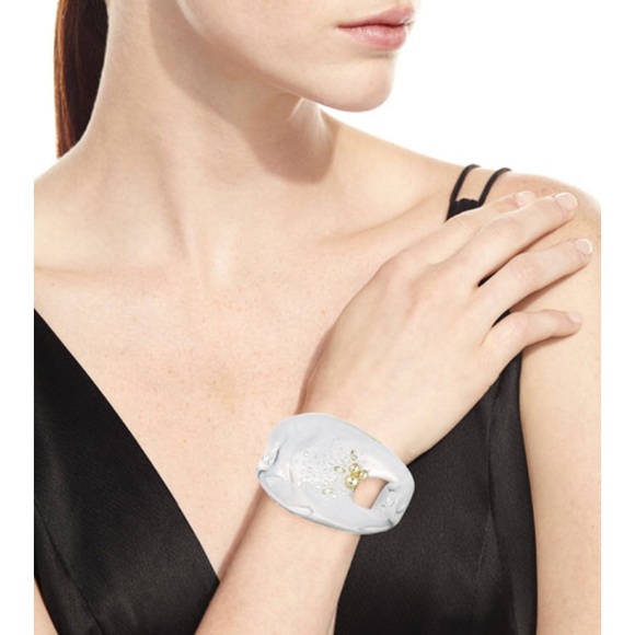 🔥Brand NEW Alexis Bittar Stunning thick translucent lucite bangle. - Picture 2 of 5